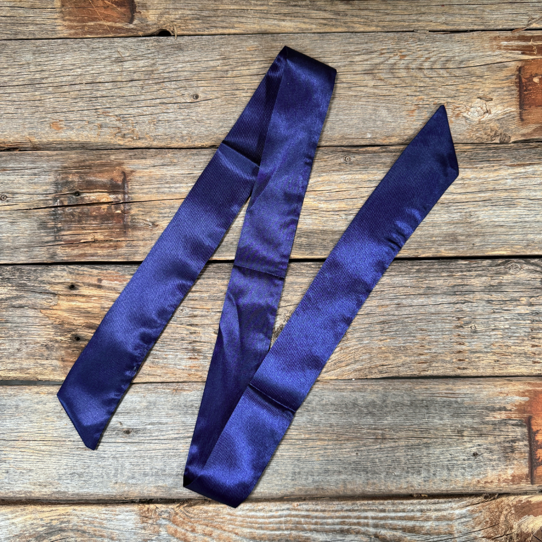 Dark Blue Western Skinny Mini Wild Rag Scarf / Cowgirl Necktie #TW307