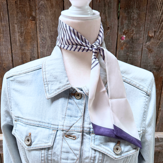 Cream Western Skinny Mini Wild Rag Scarf / Cowgirl Necktie #TW100