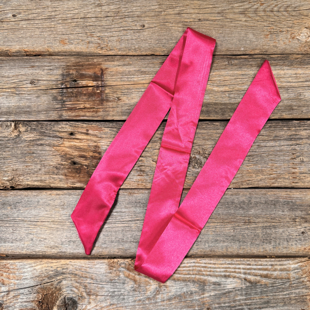 Hot Pink Western Skinny Mini Wild Rag Scarf / Cowgirl Necktie #TW309