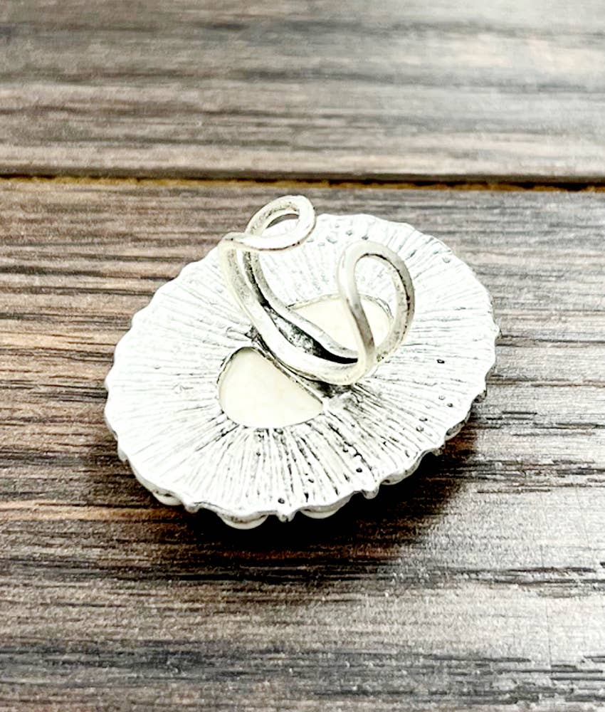 White Turquoise Adjustable Ring
