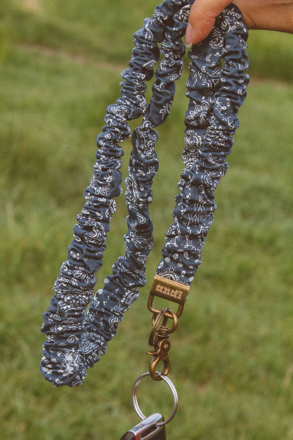 Paisley in Navy Lanyard