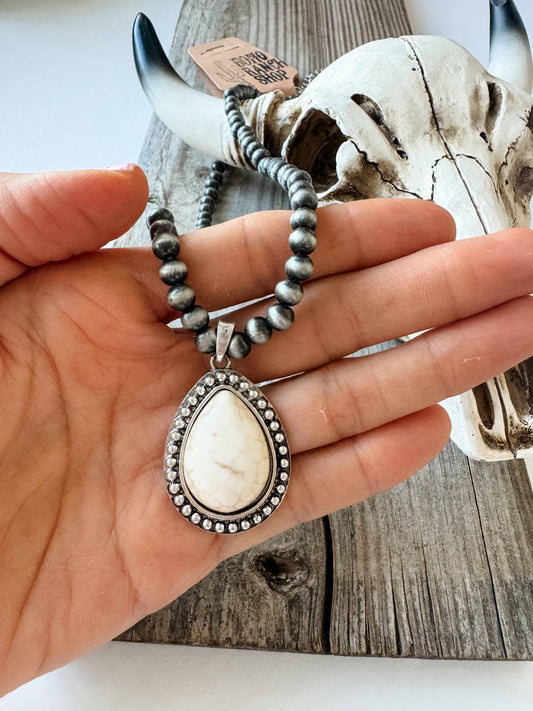 Western Navajo Style Teardrop Necklace