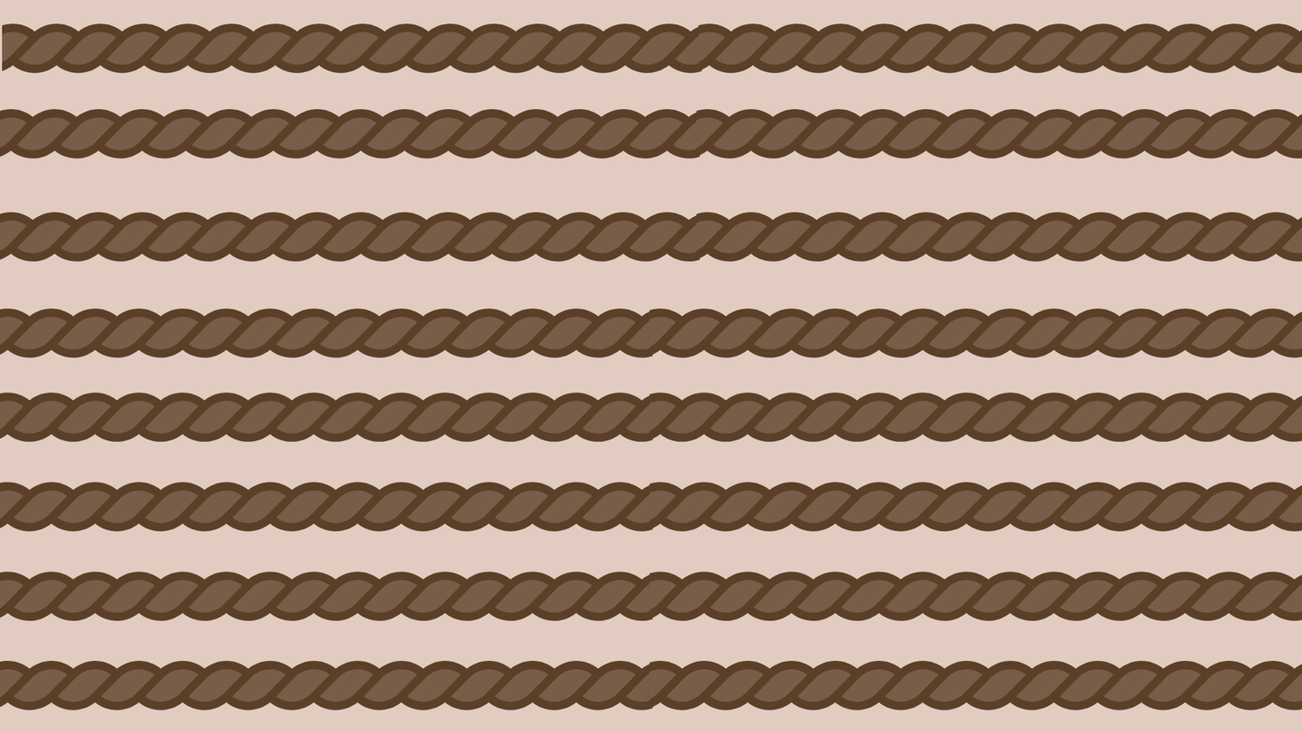 Tan Silk Twilly Scarf with Brown Rope Stripes