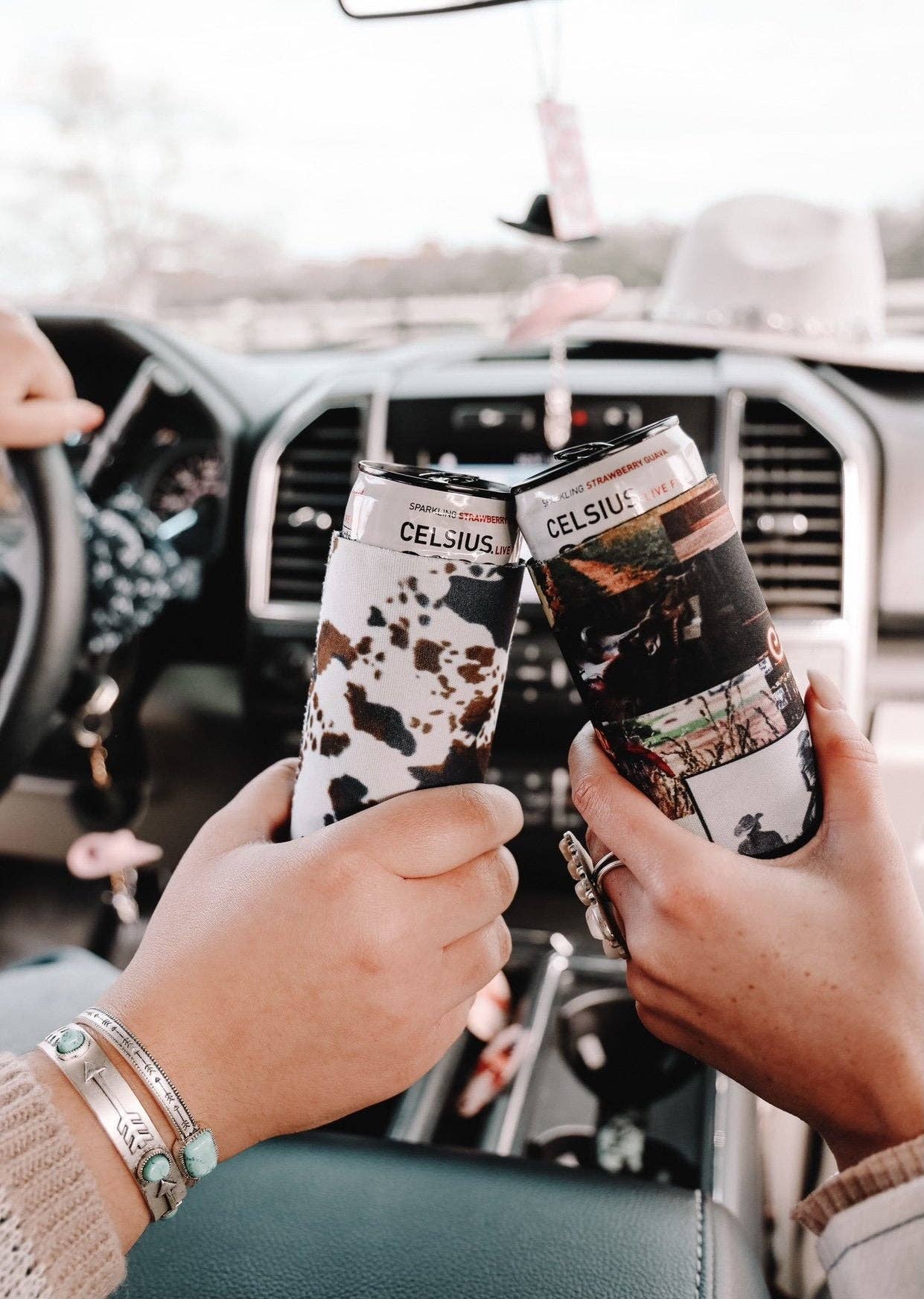 Cowboy Collage Tall Coozie