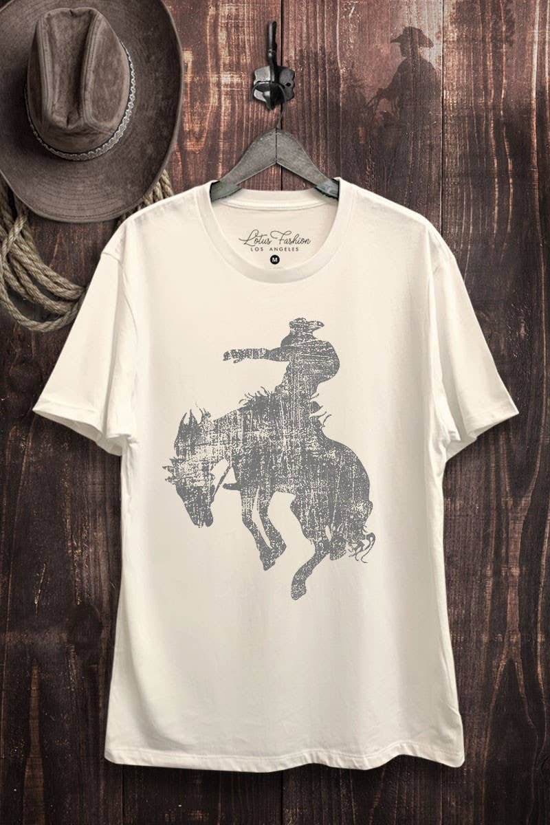 Cowboy on Horse Graphic Top