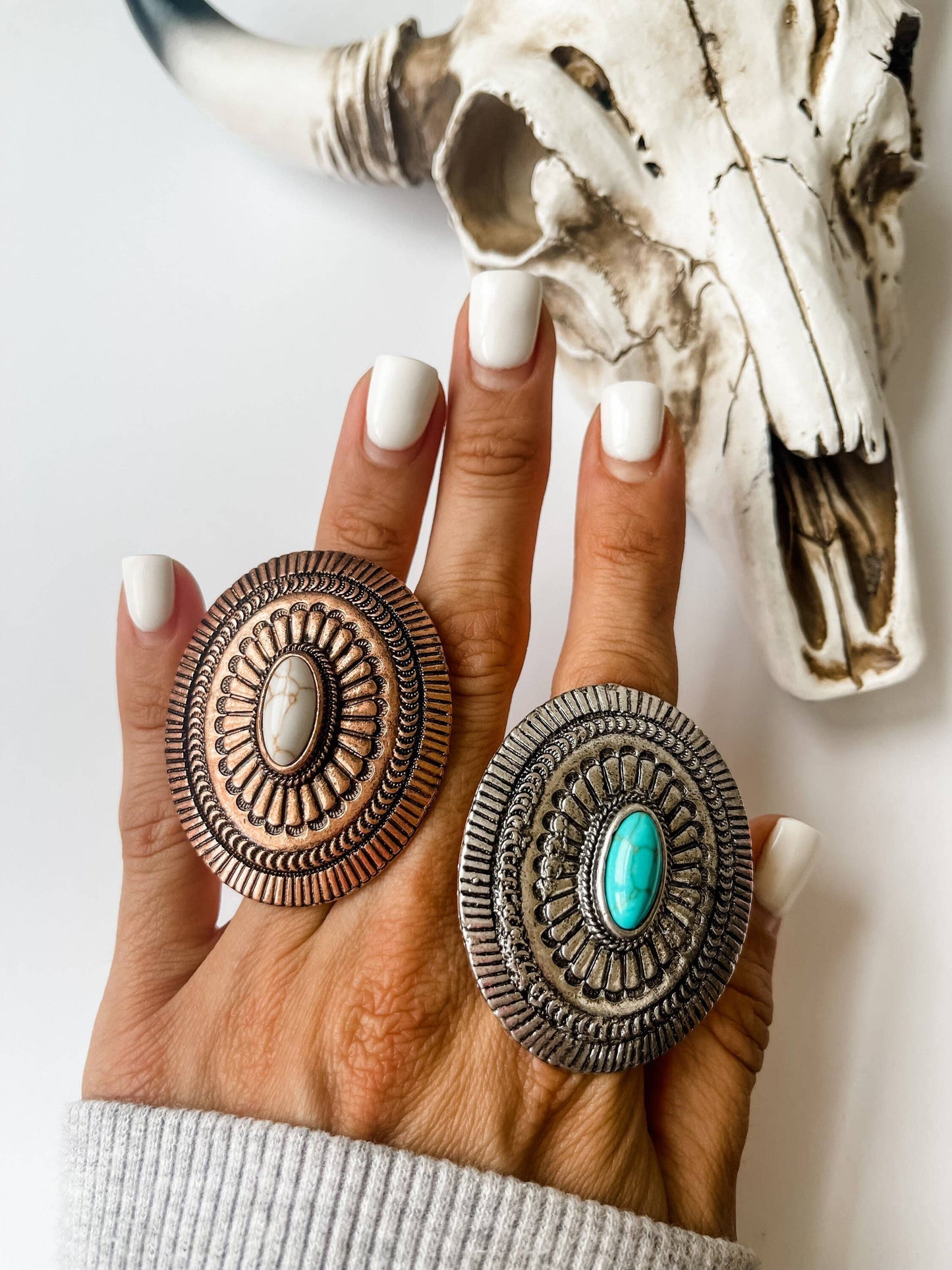 Concho Cuff Ring Western Ring Adjustable