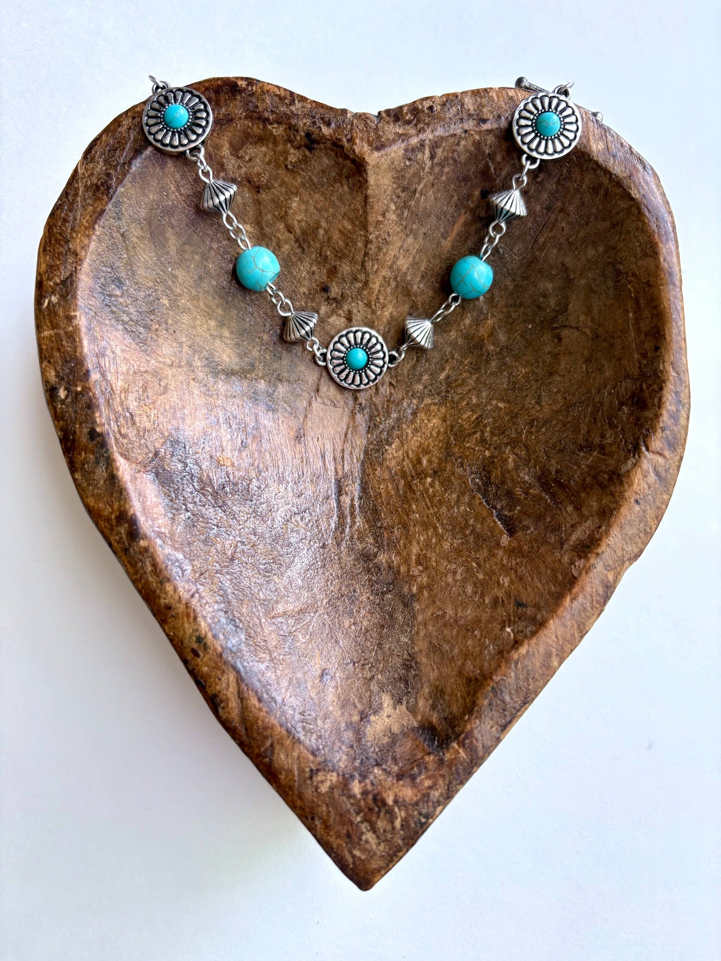 Western Concho Stone Linked Bracelet