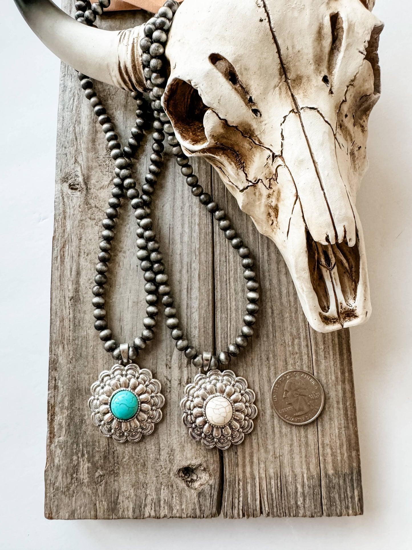 Western Navajo Style Concho Necklace