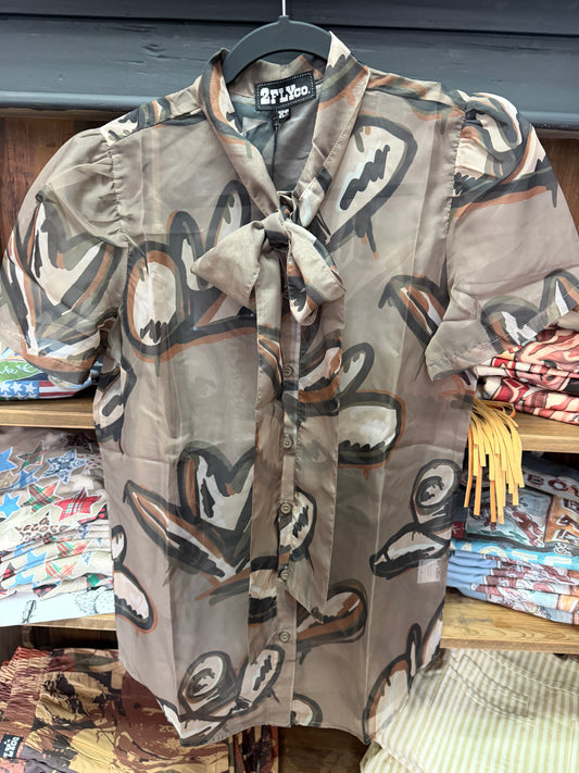 TEN GALLON DRIP BLOUSE