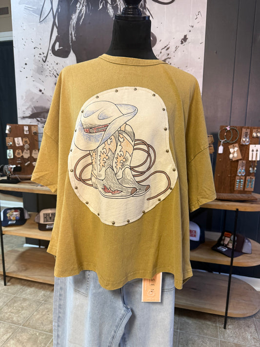 Boot Scootin' Mineral Wash Top