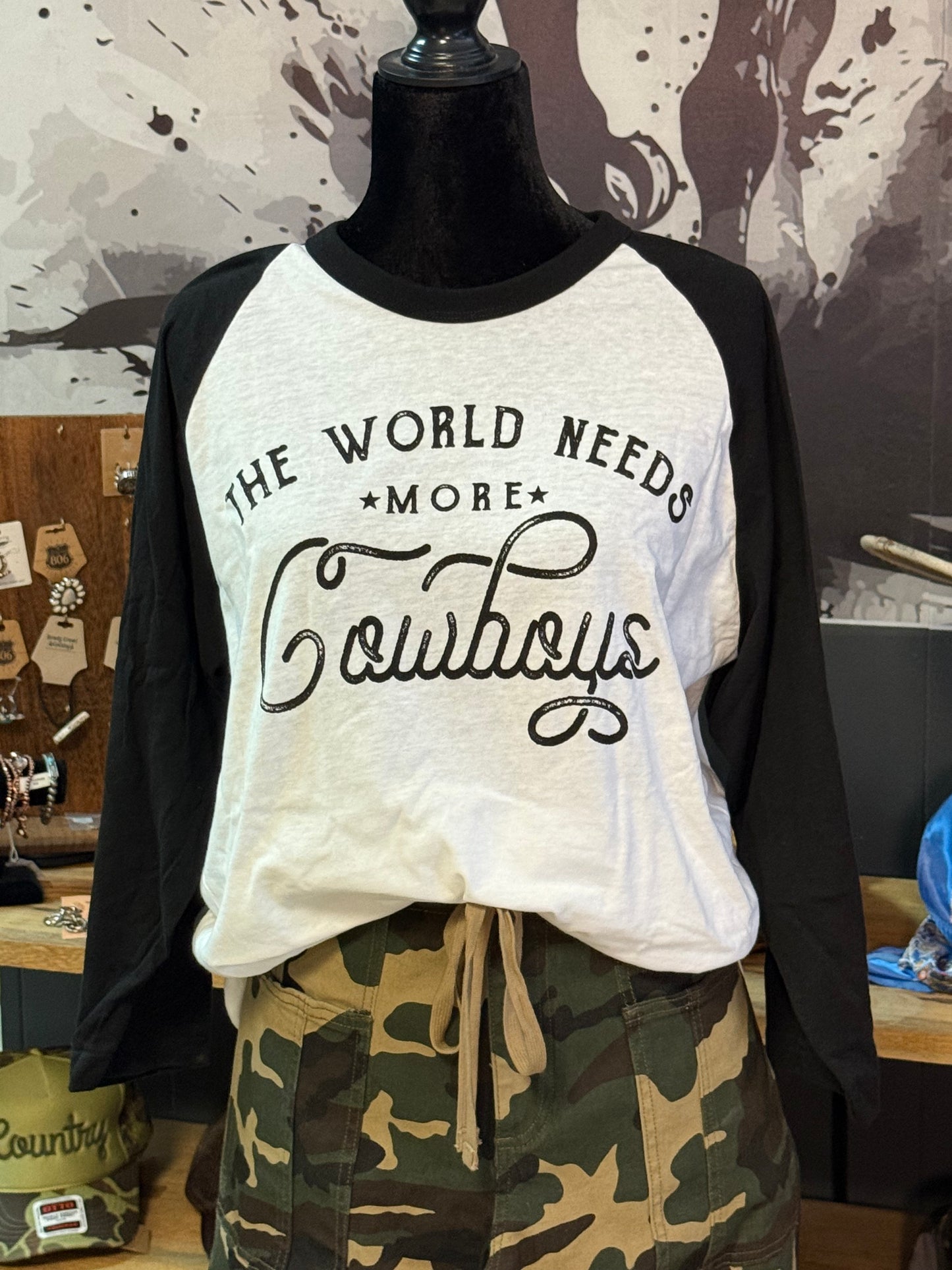 World Needs More Cowboys Raglan