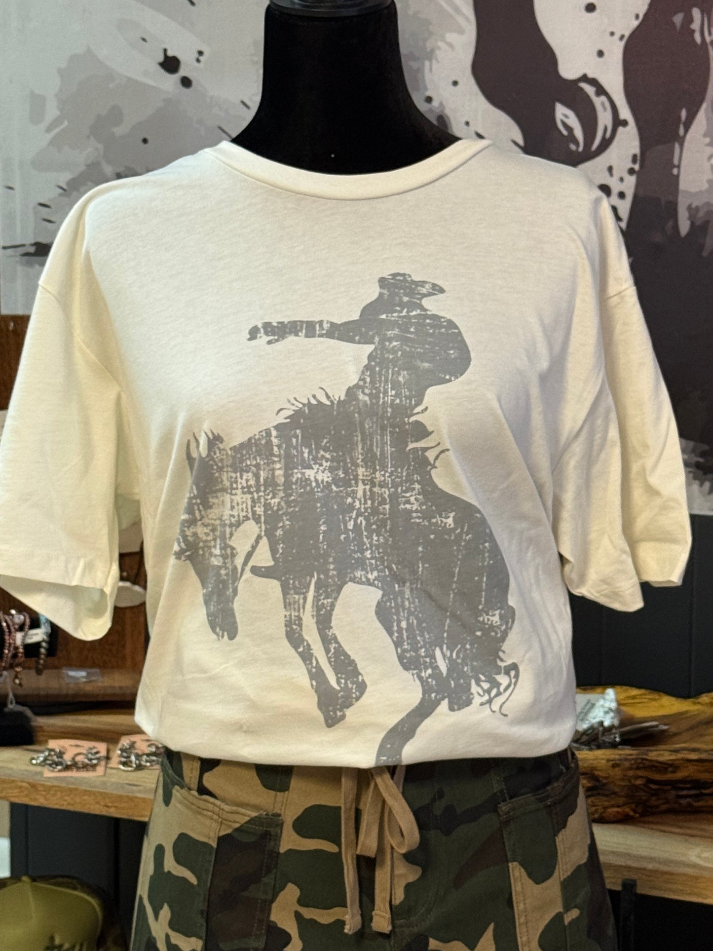 Cowboy on Horse Graphic Top