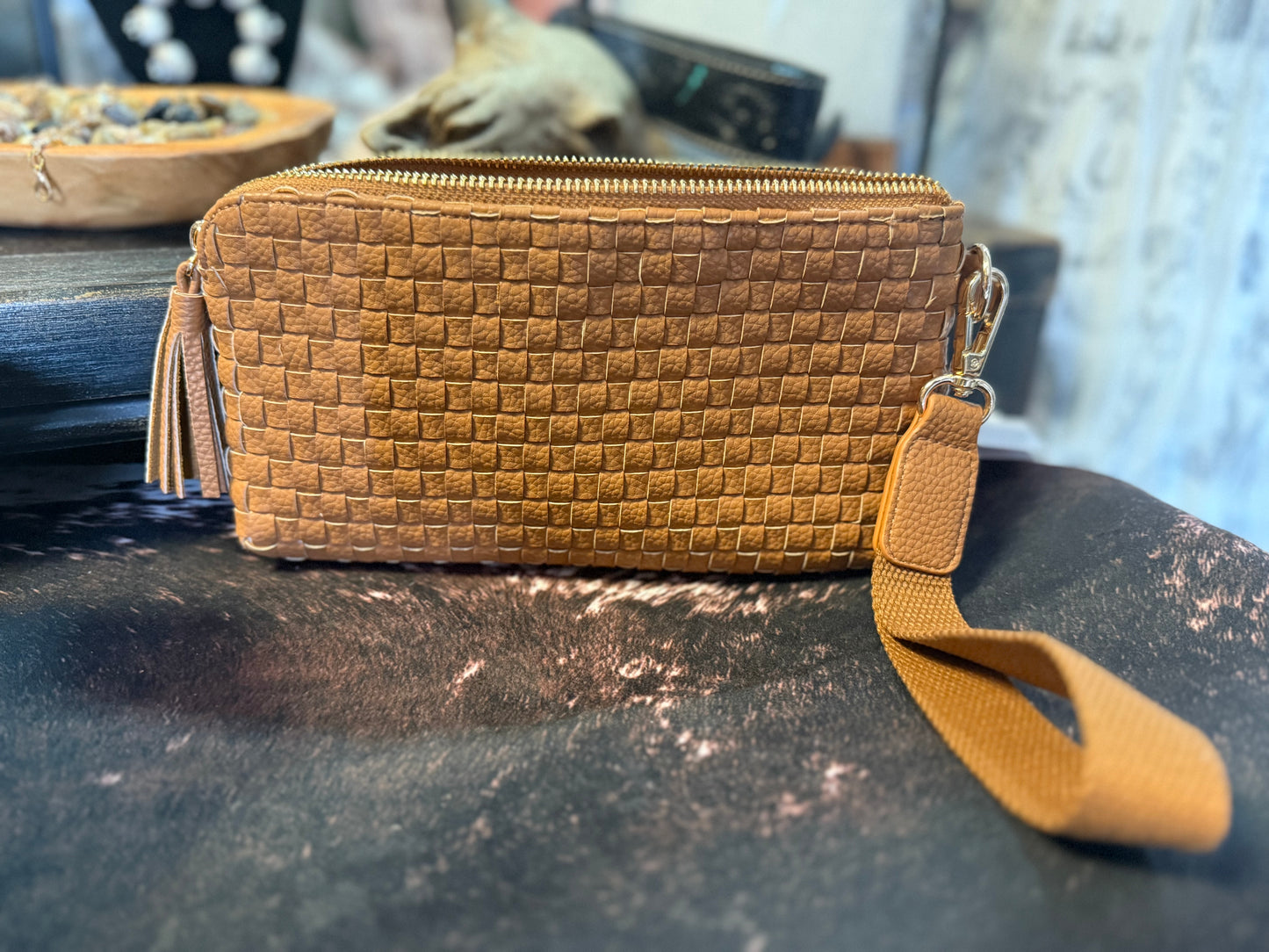 Emma Woven Clutch Wristlet