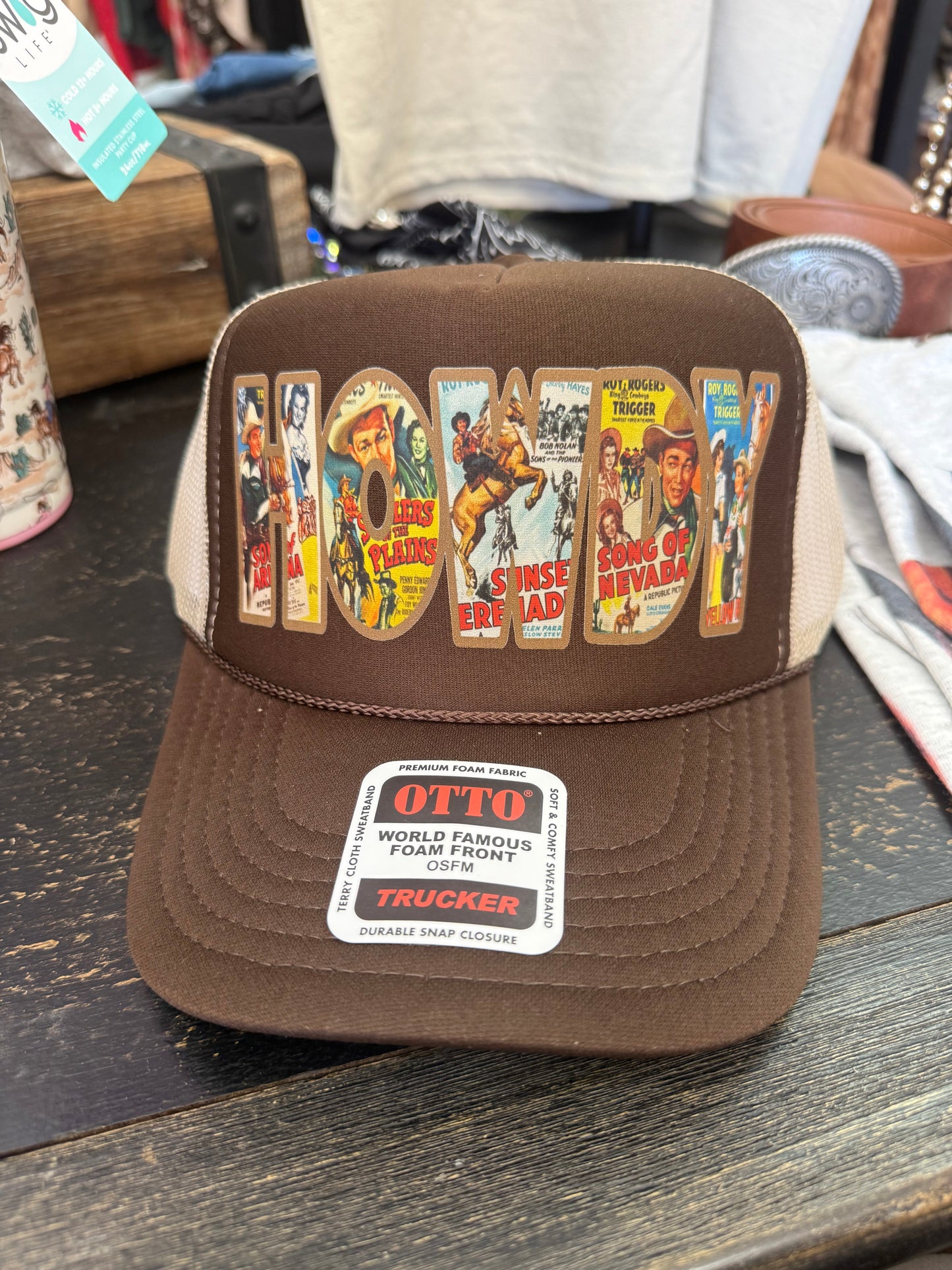 Vintage Cowboy Howdy Premade Trucker Hat