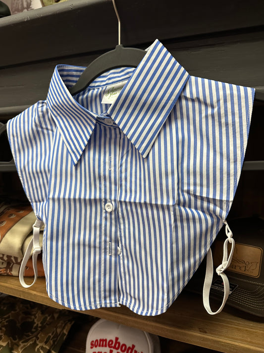 Blue & White Striped Collar
