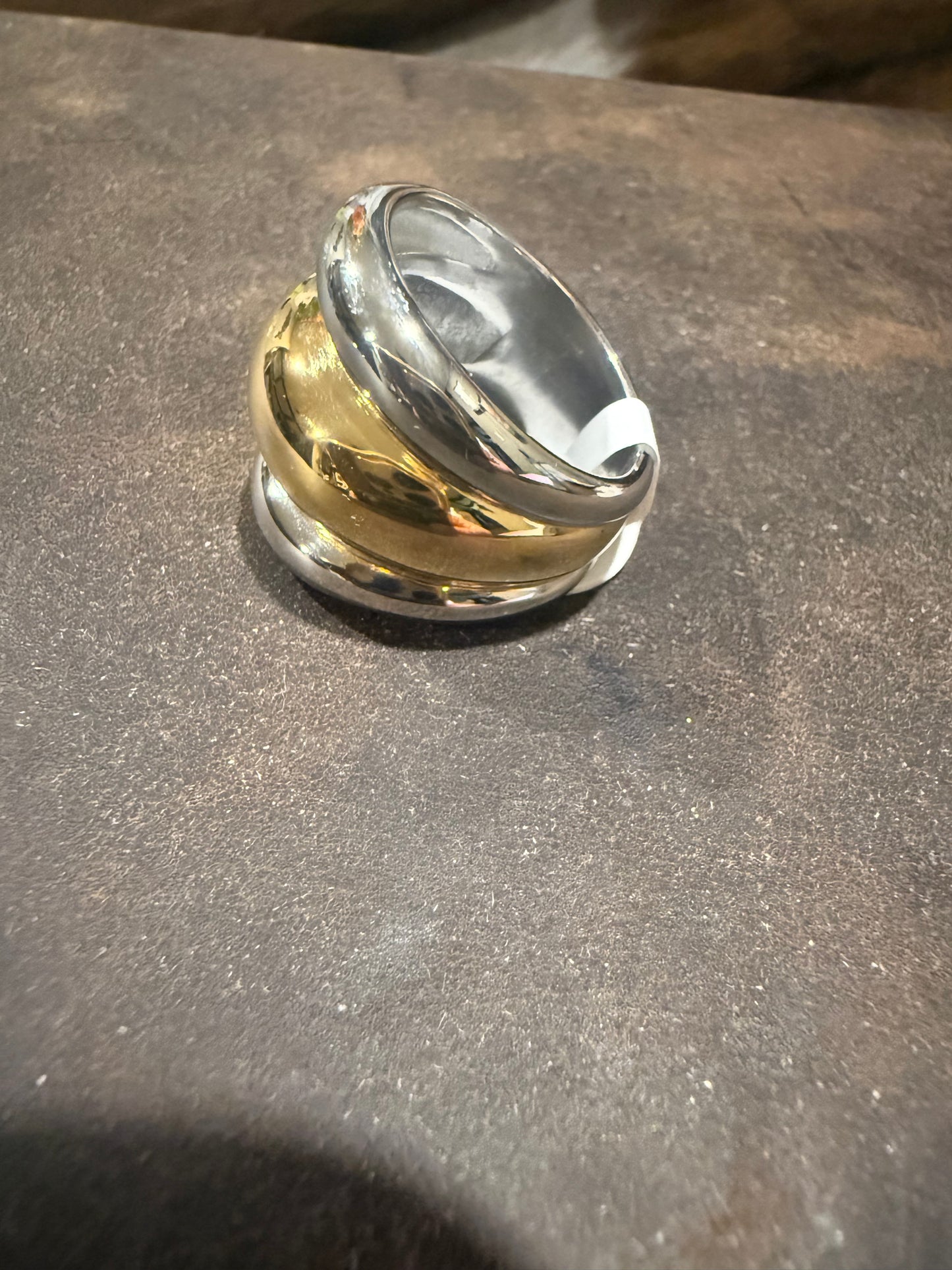 Two Toned Dome Ring