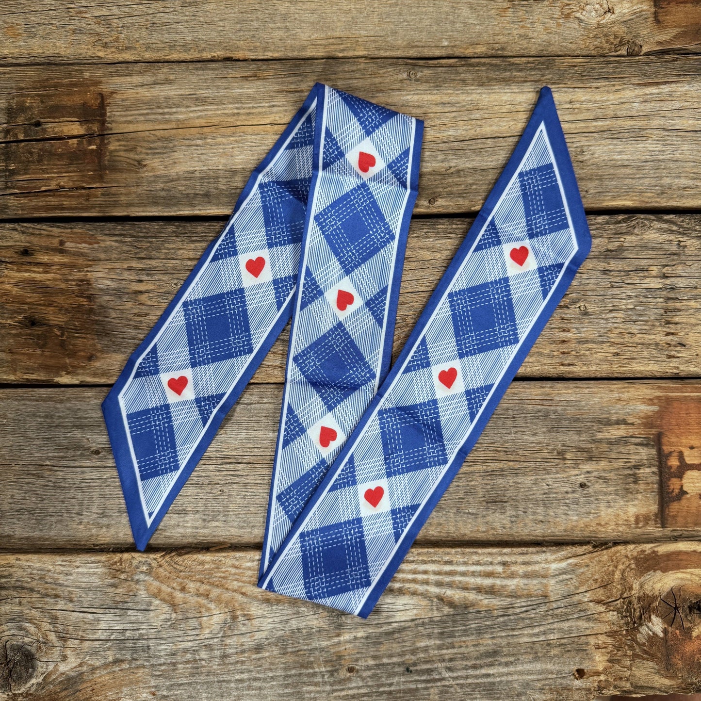 Blue Western Skinny Mini Wild Rag Scarf / Cowgirl Necktie  #TW126