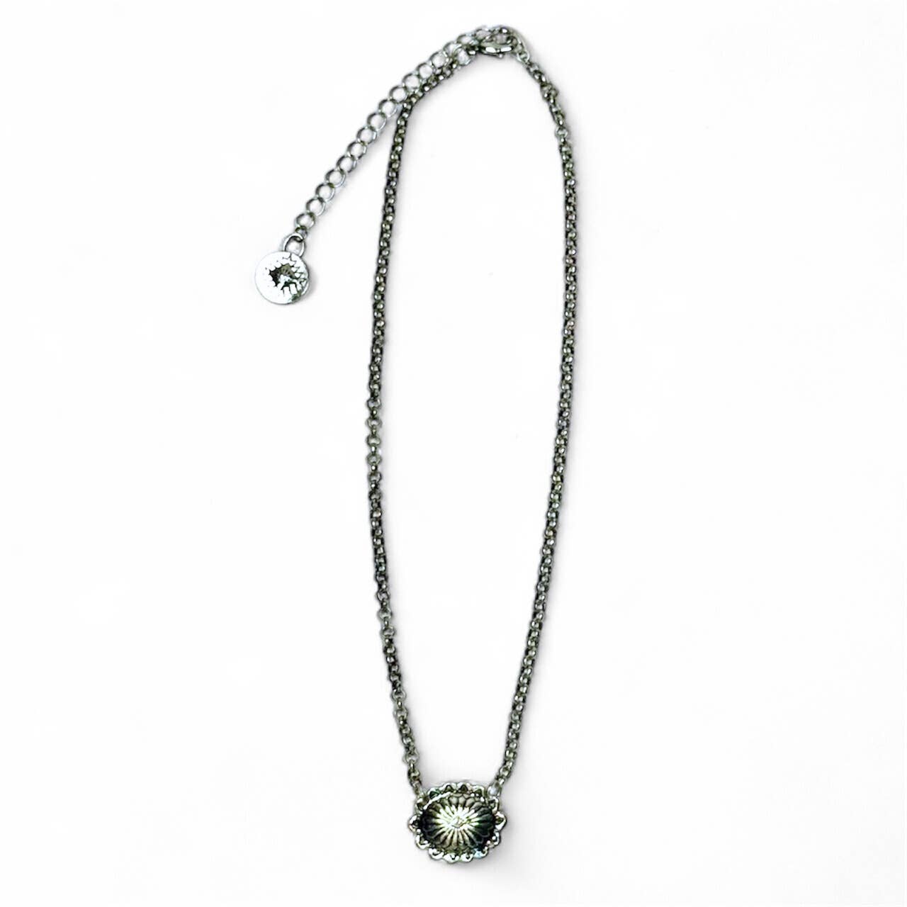 15" 18K Gold Plated Dainty Concho Necklace