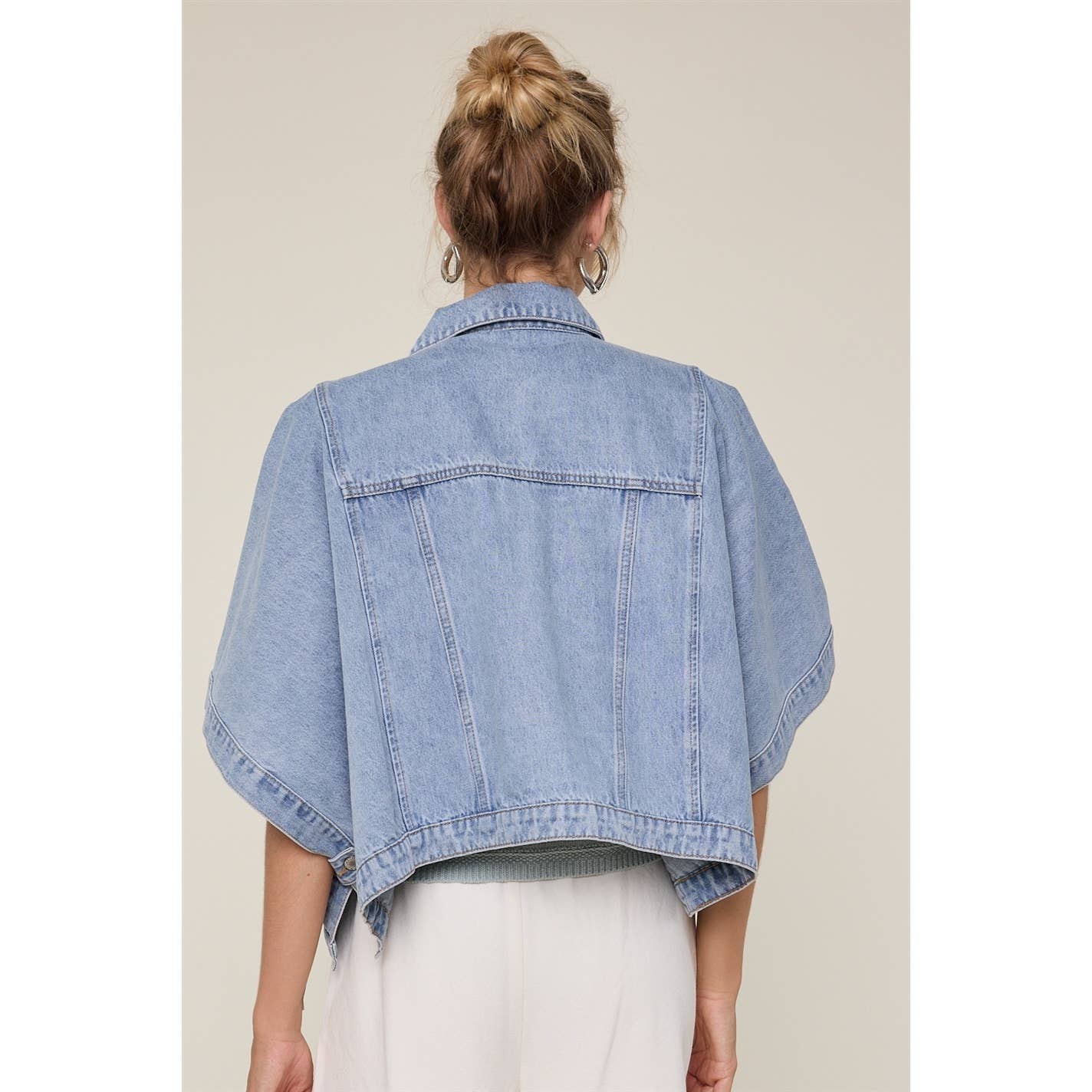 DENIM PONCHO JACKET / WL25-12318