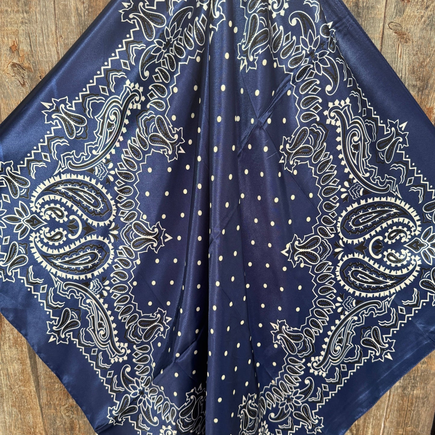 35X35" Blue Paisley Wild Rag / Scarf WR3431