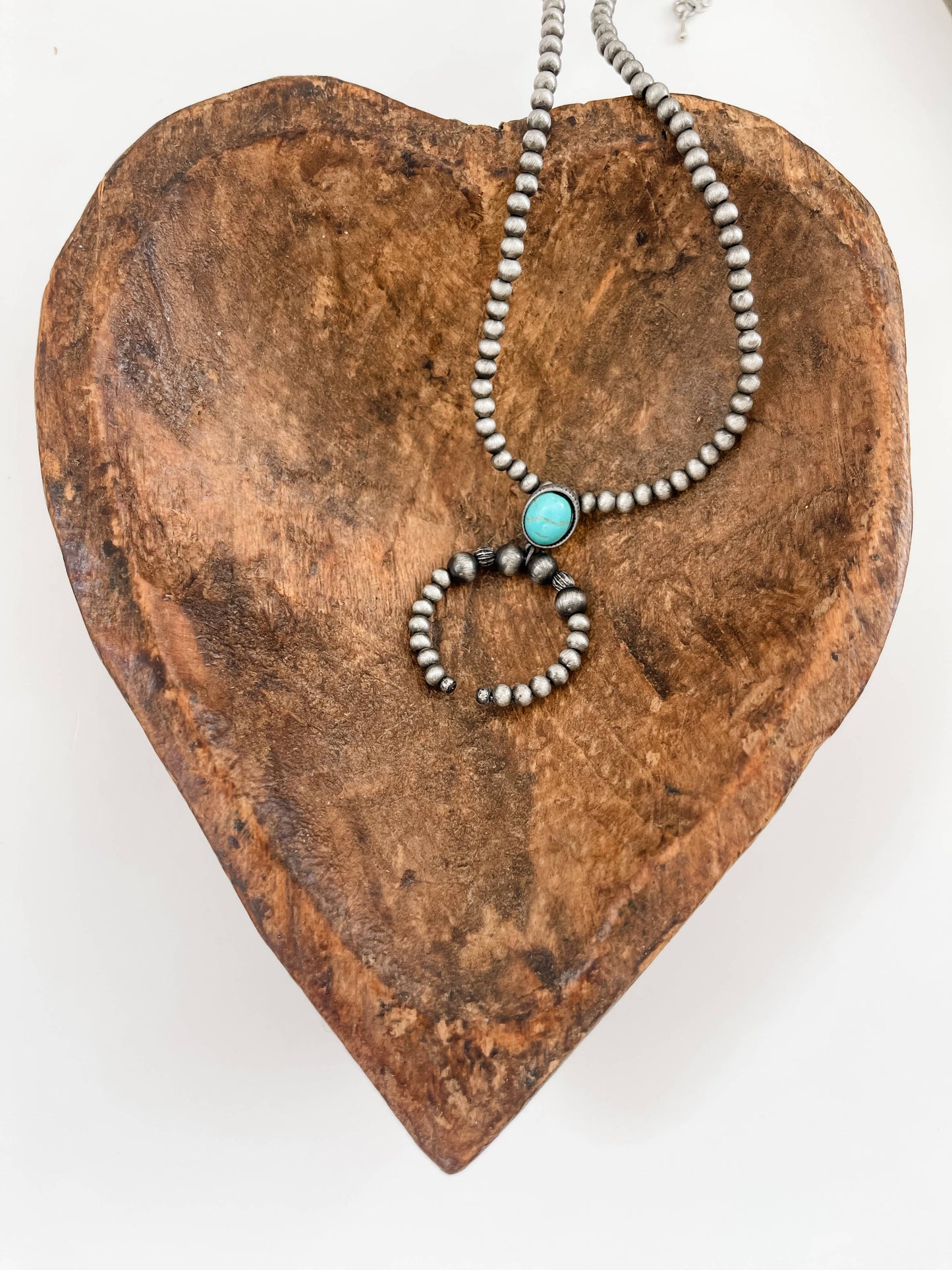 Bead Squash Blossom Pendant Necklace