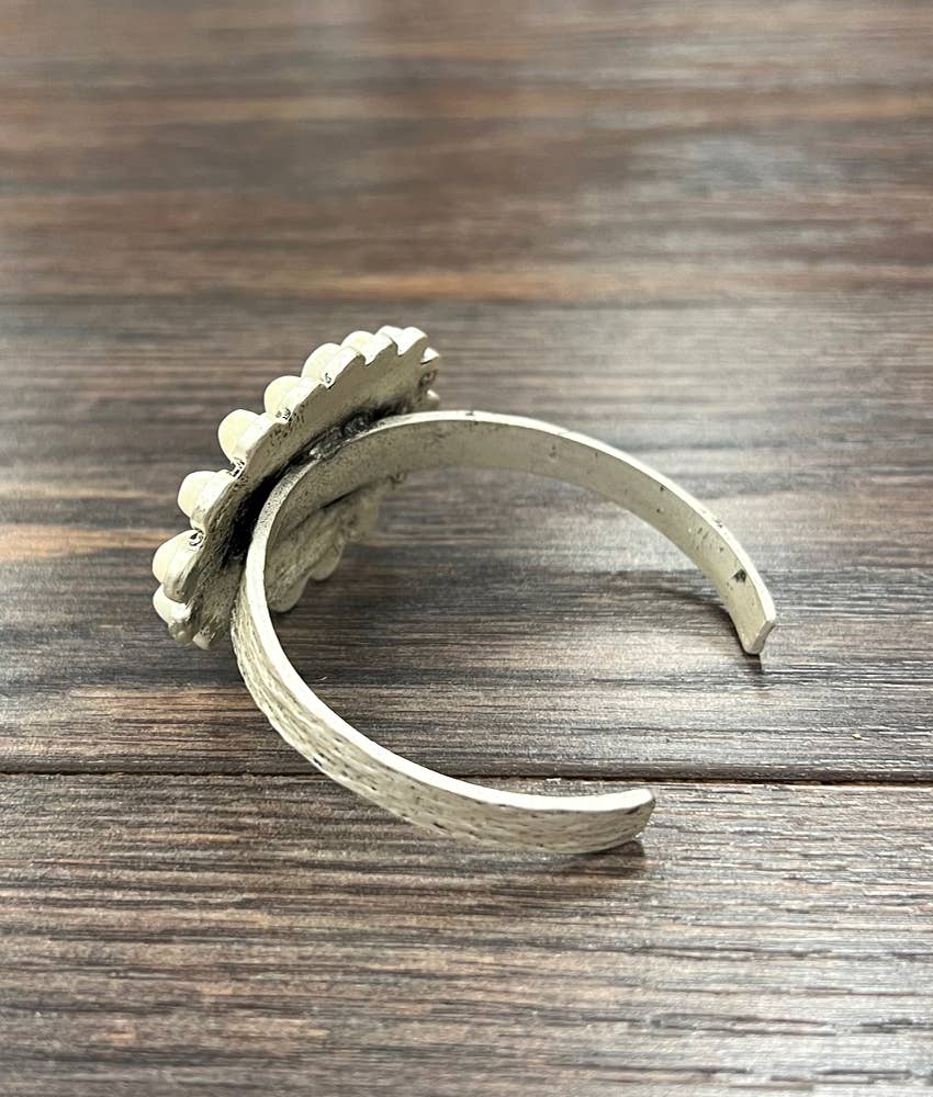 Navajo White Turquoise Cuff Bracelet