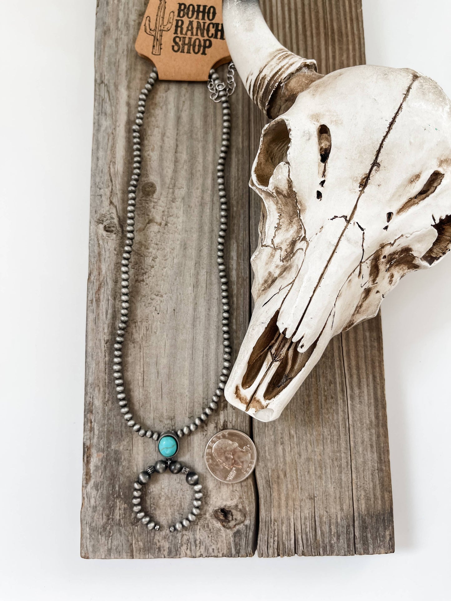 Bead Squash Blossom Pendant Necklace