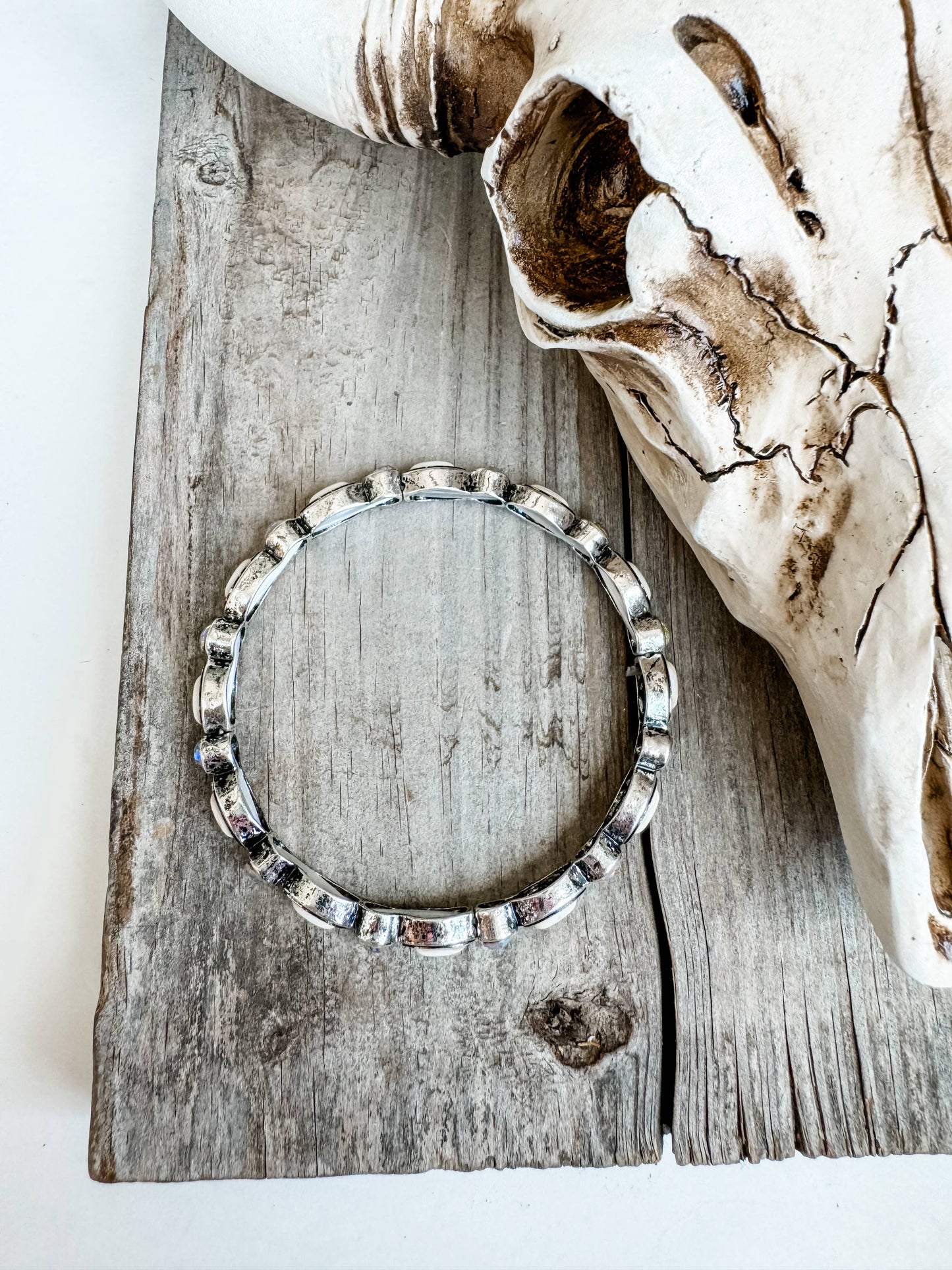 Western Style Stone Stretch Bracelet AB Stone 