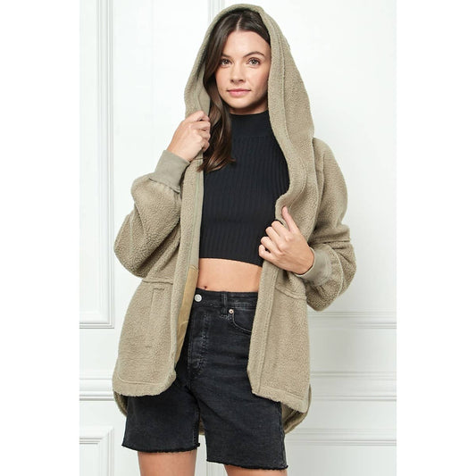 Lightweight Fleece Hooded Jacket