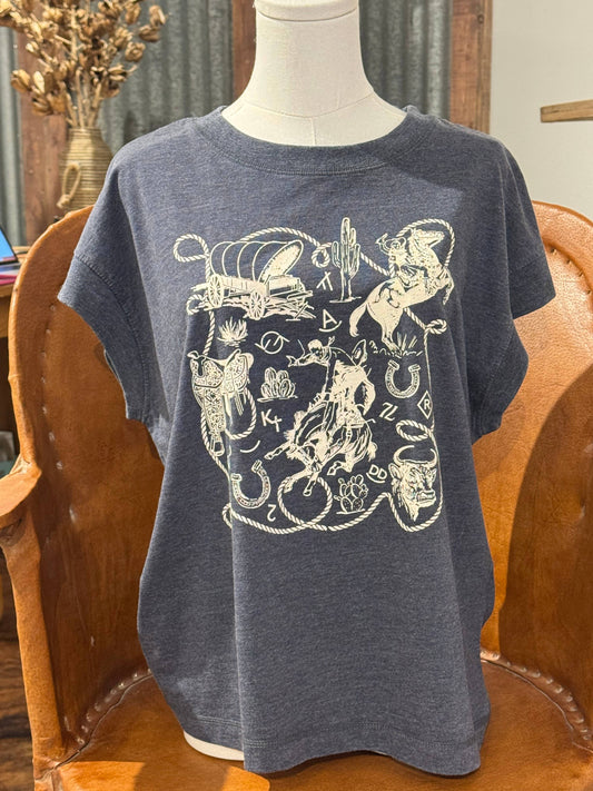 Cowpoke Collage Tee