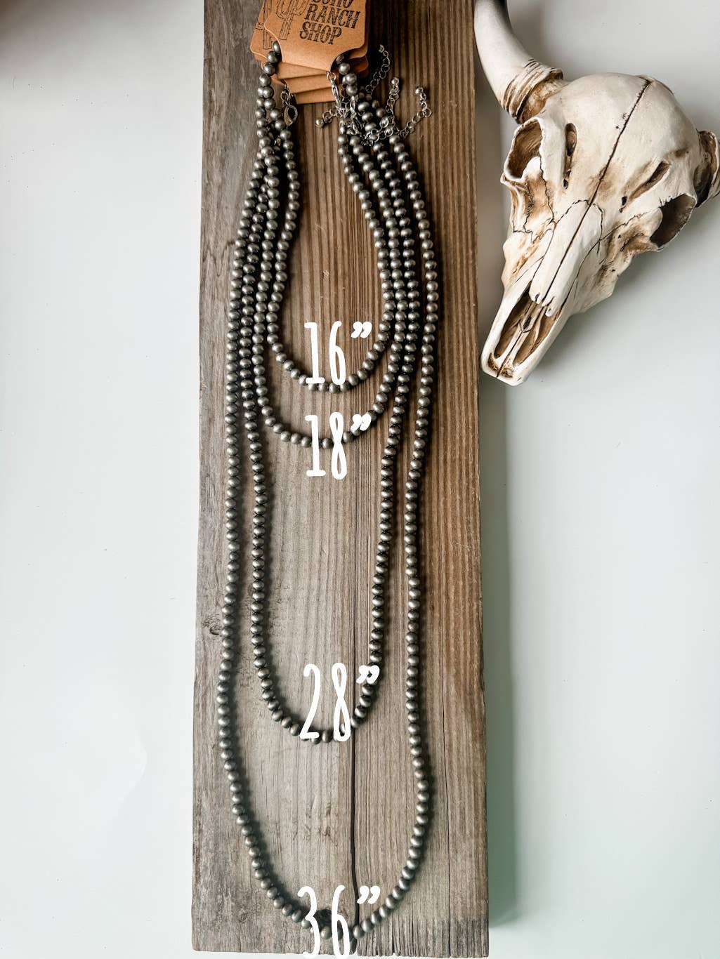 Western Navajo Bead Necklace 16” 18” 28” 36”