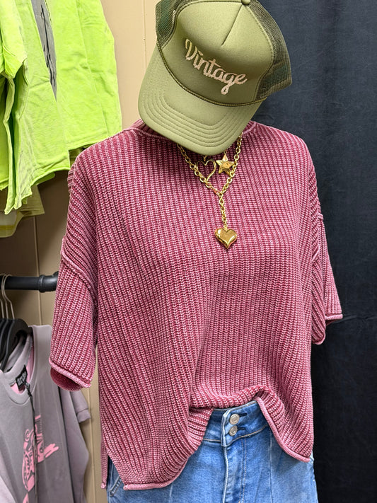 Dusty Rose Revival Sweater