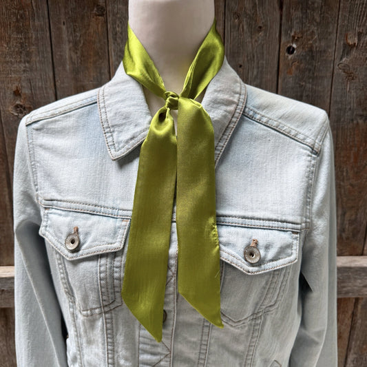 Light Green Western Skinny Mini Wild Rag Scarf / Cowgirl Necktie #TW305X