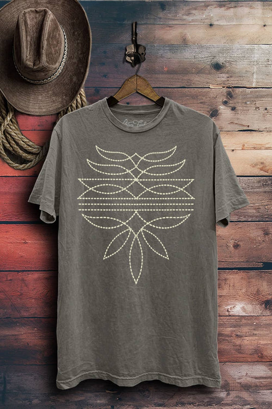 Western Stitch Graphic Top
