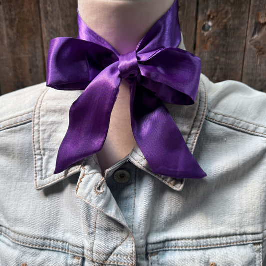 Purple Western Skinny Mini Wild Rag Scarf / Cowgirl Necktie #TW302