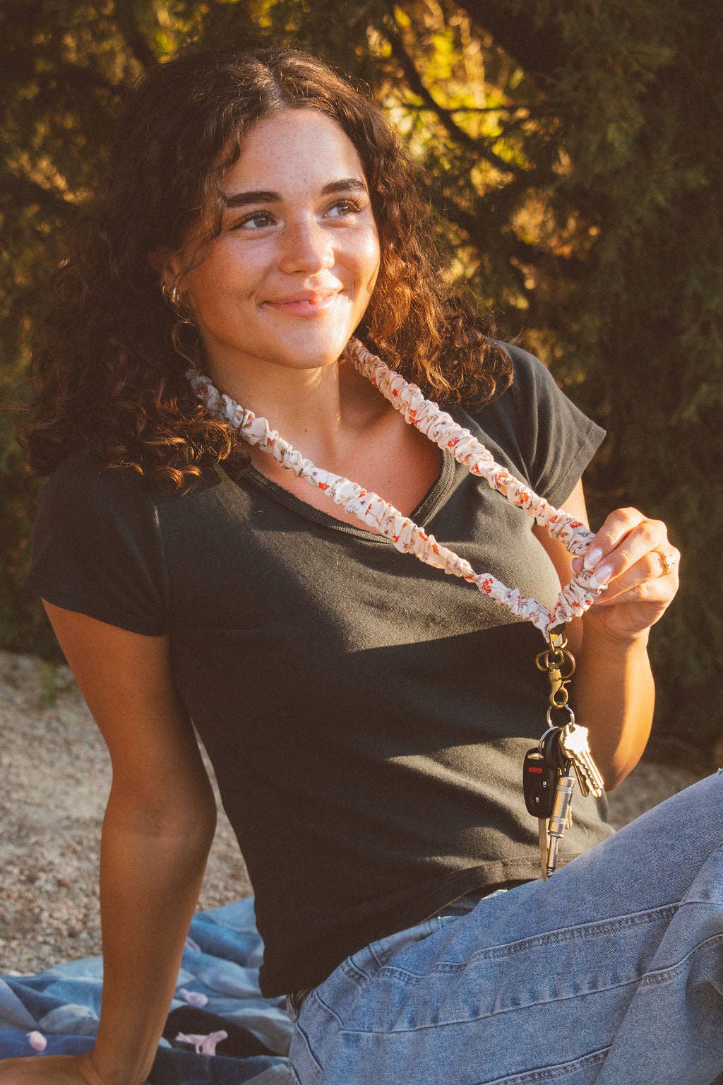 Fall Floral Lanyard