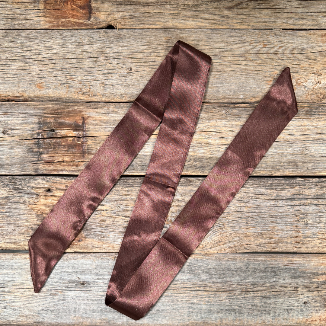 Brown Western Skinny Mini Wild Rag Scarf / Cowgirl Necktie #TW311