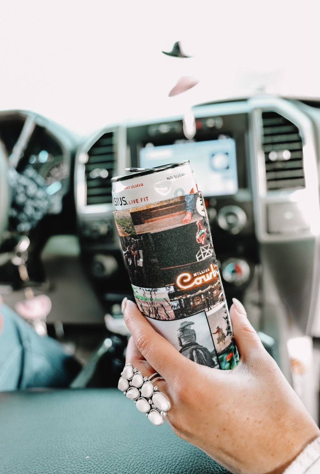 Cowboy Collage Tall Coozie