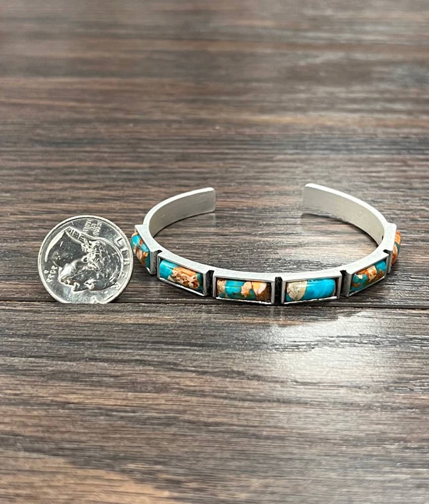 Bar Gemstone Cuff Bracelet