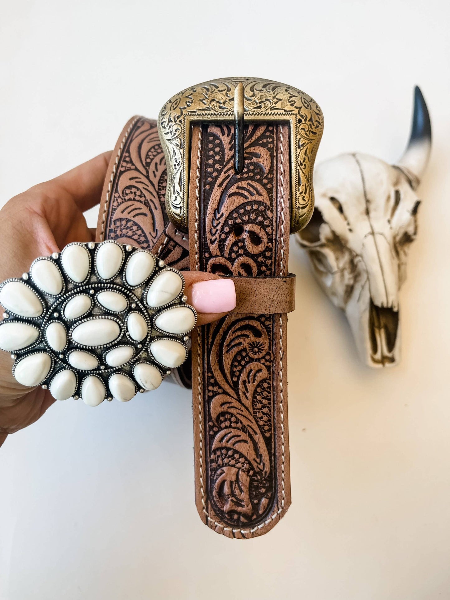 Western Hand Tooled Purse Strap