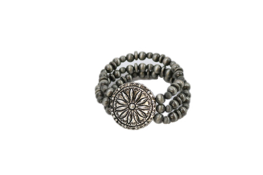 3 Strand Faux Navajo Pearl Stretch Bracelet