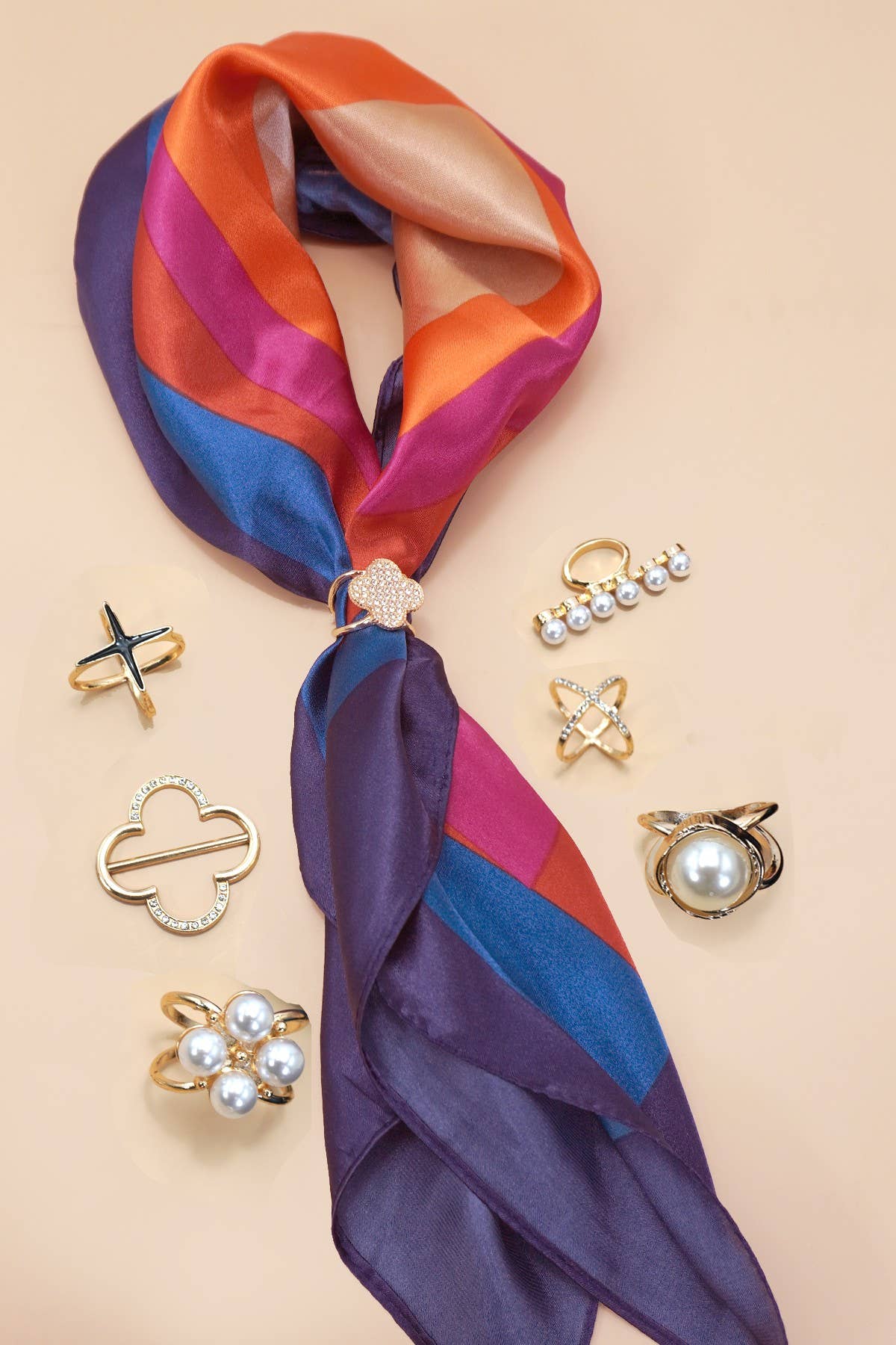 SCARF CHARMS -SCARF HOLDER SLIDER RING