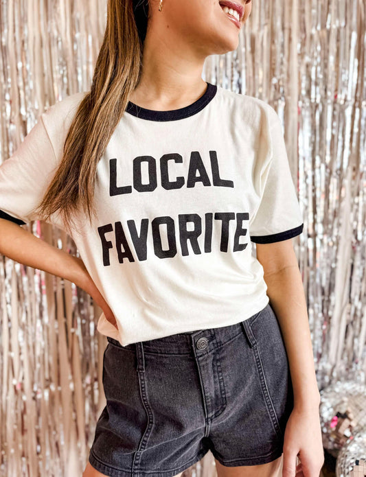 Local Favorite Ringer Shirt, Ringer Tee, Shop Small Shirt