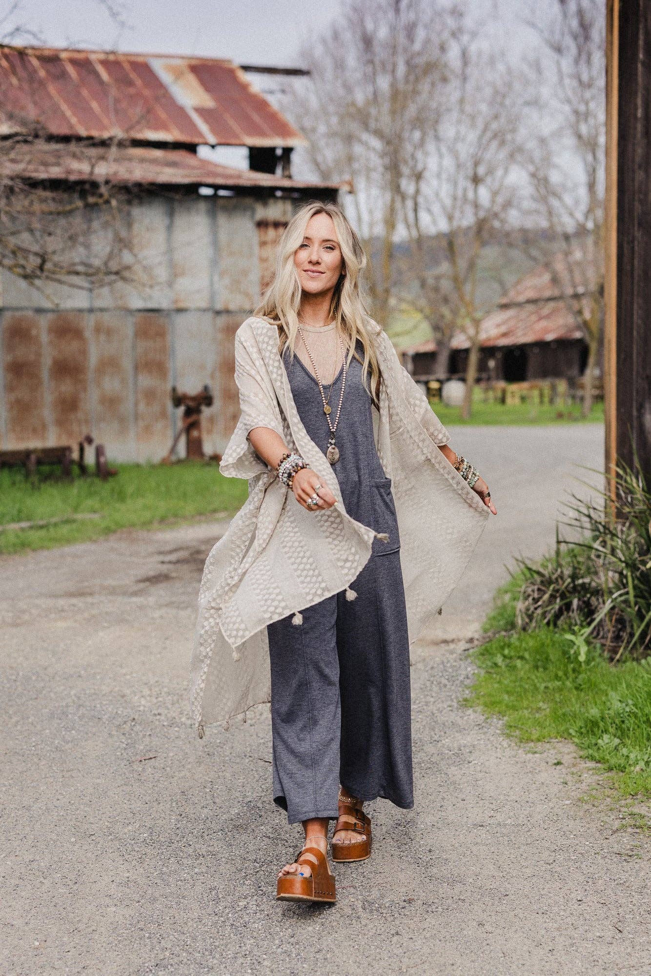 Boheme Breeze Kimono - Taupe