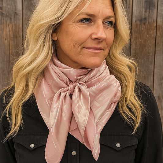 35X35" Blush Jacquard Wild Rag / Scarf WR4010