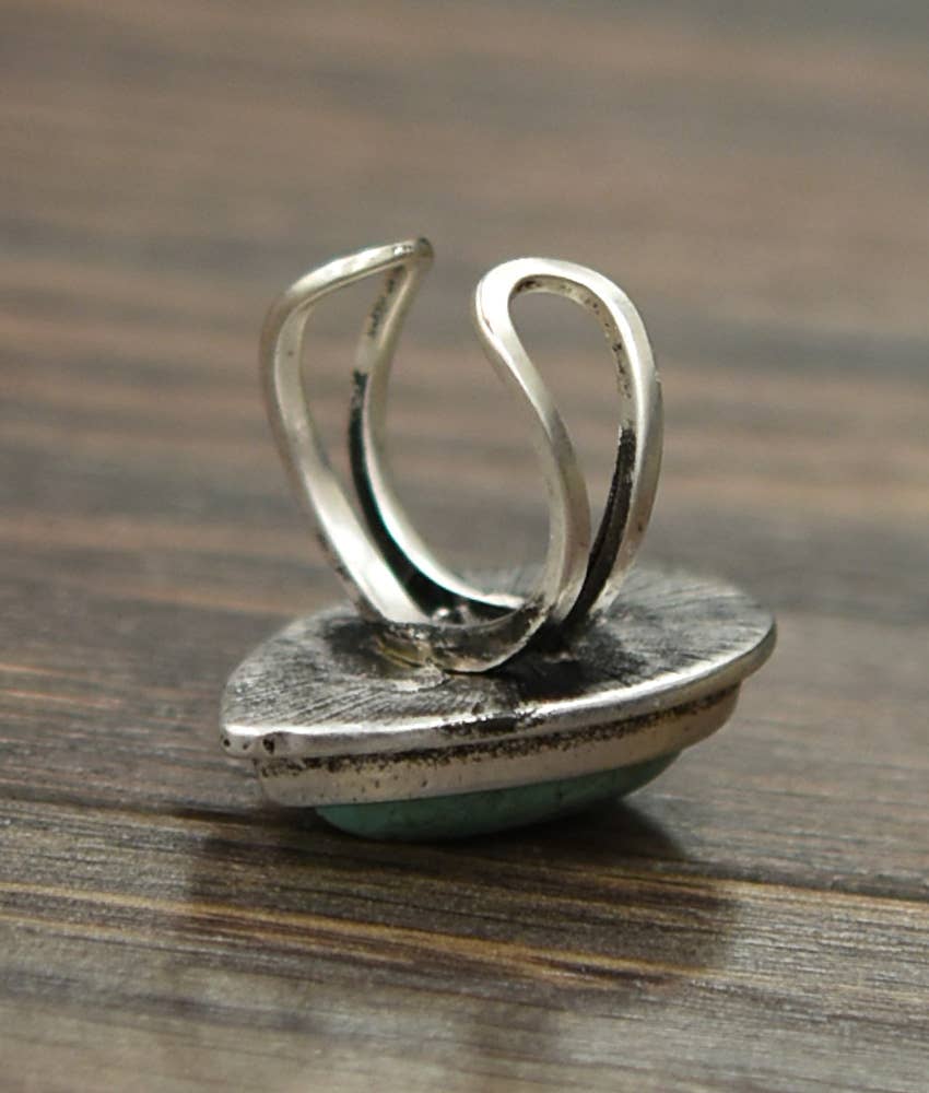 1.2" Turquoise Adjustable Ring