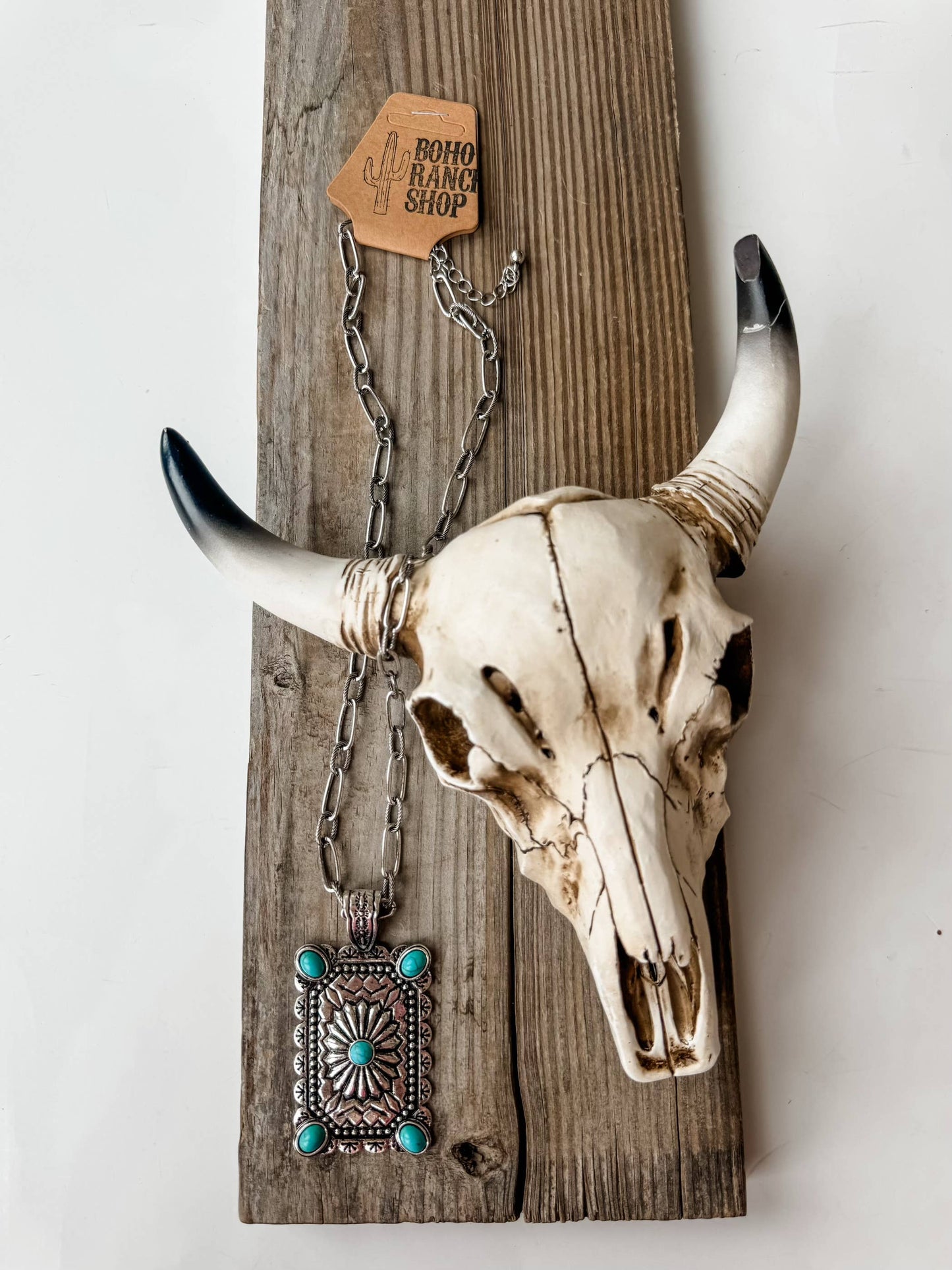 Western Concho Chain Necklace