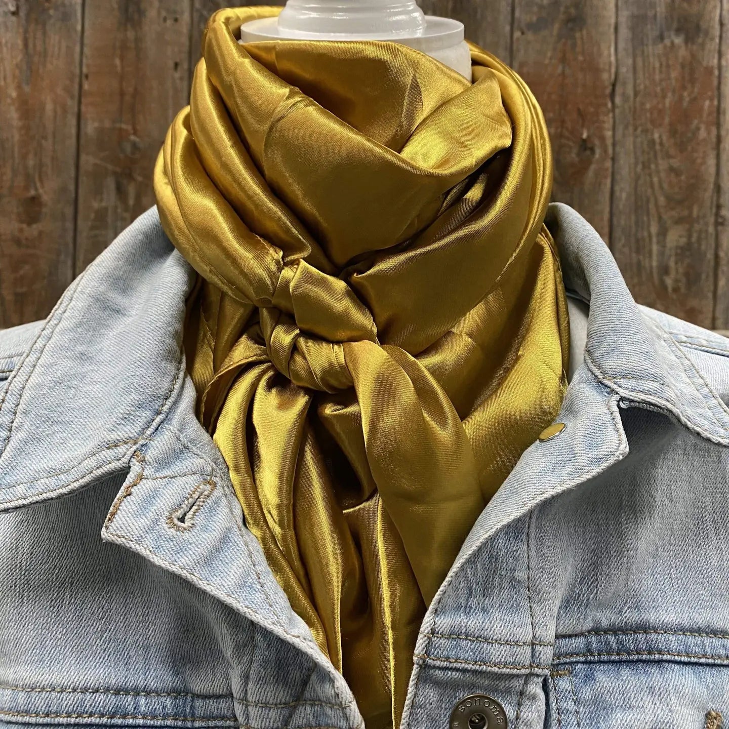 35X35" Solid Mustard Yellow Wild Rag / Scarf WRS19