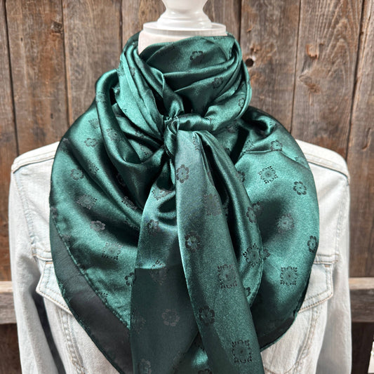 42X42"  Emerald Jacquard XL Wild Rag / Scarf WR3508