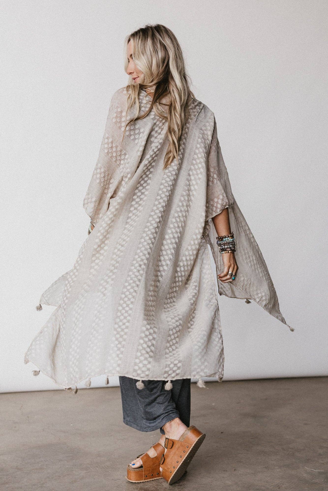 Boheme Breeze Kimono - Taupe